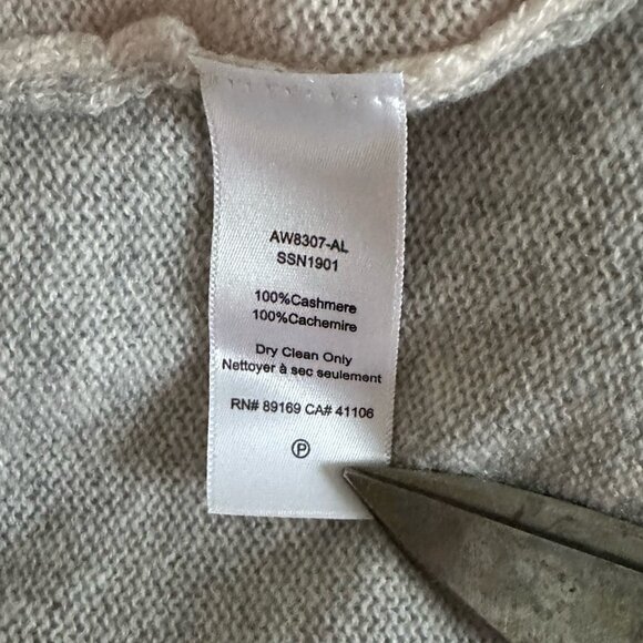 ATM pink/cream/grey colour block cashmere sweater, M - Picture 5 of 7